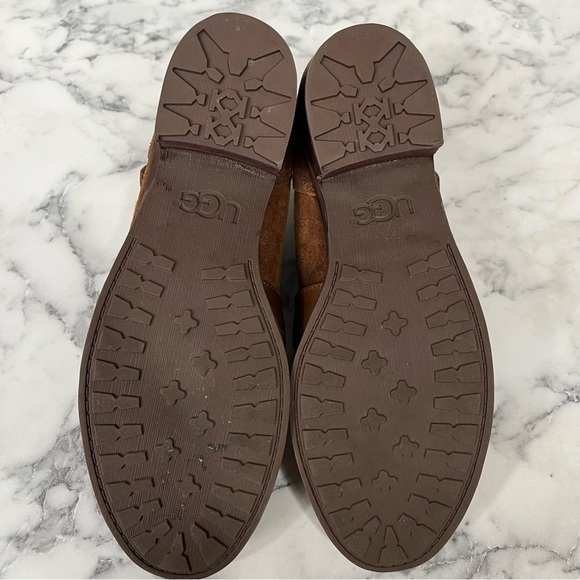 UGG Women's Wright Belted Ankle Booties Brown Suede Nubuck Leather Size 6 - Picture 11 of 12